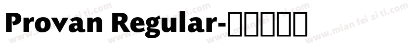 Provan Regular字体转换